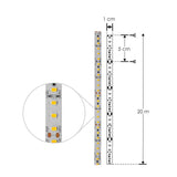 TIRA EXTRAPLANA DE LED 2835 DE 20M CON 102 LEDS POR METROS USO INTERIOR IP20 27000K ILUMILEDS