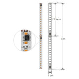 TIRA EXTRAPLANA DE LED 2835 5 M CON 120 LEDS POR M BLANCO CALIDO TIPO PIXEL 8W POR M OPTICA 120 PISTA DE COBRE ACABADO BLANCO CON AUTOADHESIVO 3M PCB 2 OZ DOBLE CARA 24 V CC IP20