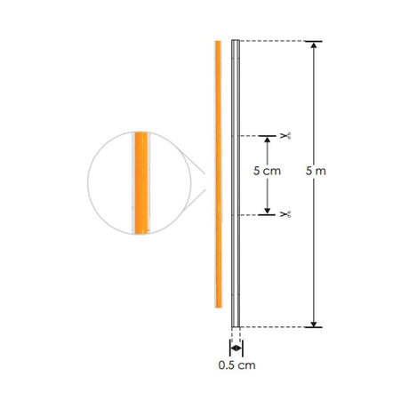 TIRA EXTRAPLANA LED 11W X MT 6000K 5M 512 LEDS X MT 120G IP20 ILUMILEDS