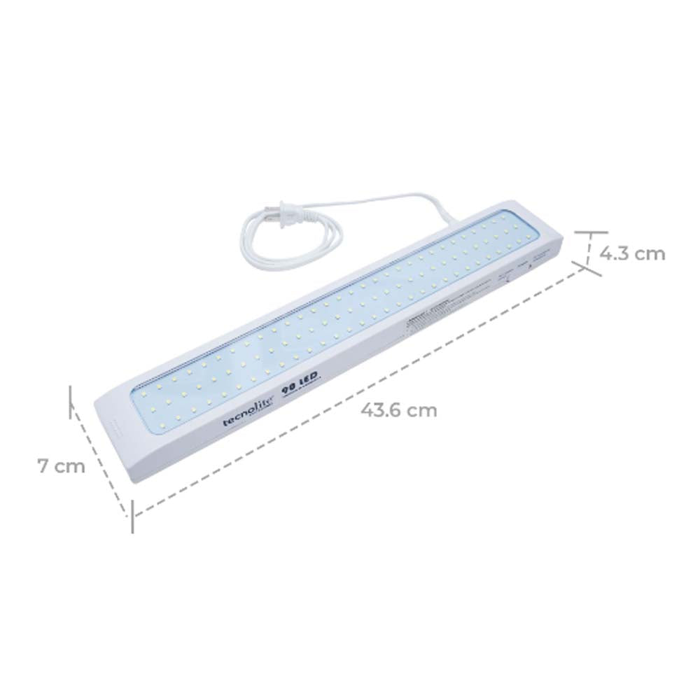 LAMP. EMERG. 90 LEDS SMD 7.2W. 44X7X4.2CMS. TECNOLITE APLIC. LE-LED/90/SMD