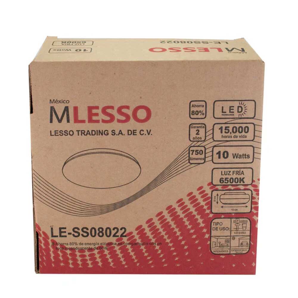PANTALLA LED CON PATRON DE FLOR 10W 85-265V 6500K MCA MLESSO LE-SS08022-9 *** SIN T.E***