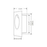 LUM.EMP.PARED LED BCALIDO OVALADA 1W 90-260V ILUMILEDS ***HAE 2024***