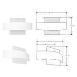 LUMINARIO SOBREPONER PARED 5W/85-265V. ACERO ACRILICO BLANCO IP20