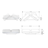 LUMINARIO DE PARED SOBREPONER LED BLANCO 12W BLANCO CALIDO SIMETRICO DOS SALIDAS DE LUZ INDIRECTA ROTATIVO AJUSTABLE 100-240V IP54 ILUMILEDS***HAE2025***