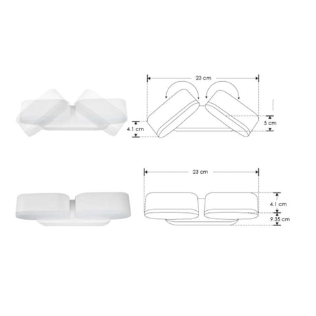 LUMINARIO DE PARED SOBREPONER LED BLANCO 12W BLANCO CALIDO SIMETRICO DOS SALIDAS DE LUZ INDIRECTA ROTATIVO AJUSTABLE 100-240V IP54 ILUMILEDS***HAE2025***