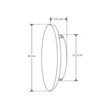 LUMINARIO DE PARED SOBREPONER REDONDO LED NEGRO 9W BLANCO CALIDO SALIDA TRASERA 100-240V IP65 ILUMILEDS