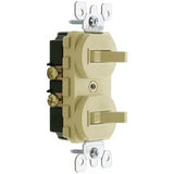 APAGADOR DOBLE PALANCA MARFIL 05224-00I LEVITON *** OFRECER 46002 ***