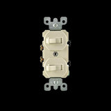 APAGADOR DOBLE PALANCA MARFIL 05224-00I LEVITON *** OFRECER 46002 ***