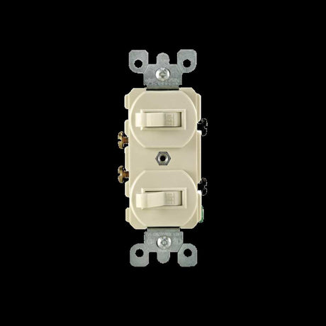 APAGADOR DOBLE PALANCA MARFIL 05224-00I LEVITON *** OFRECER 46002 ***