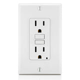 CONTACTO DUPLEX 15A/125V. C/ICFT SMART LOCK C/LED BLANCO N7599-00W // GFNT1-00W C/TAPA