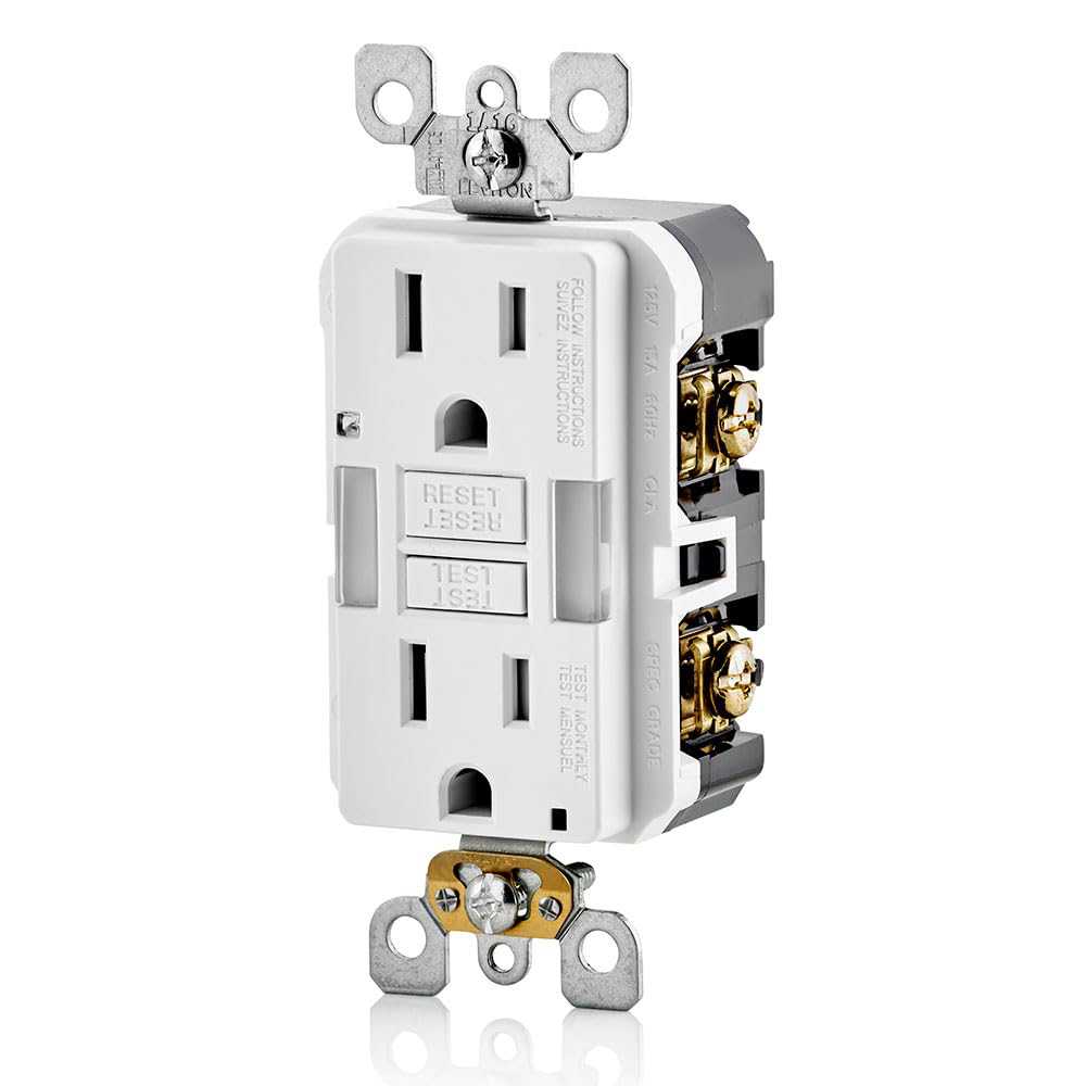 CONTACTO DUPLEX 15A/125V. C/ICFT SMART LOCK C/LED BLANCO N7599-00W // GFNT1-00W C/TAPA