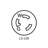 CONTACTO COLGANTE 2P-3H 15A/125V NEGRO 04729-00C LEVITON *** OFRECER HBL4729C ***