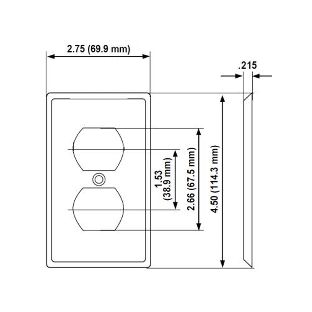 PLACA NYLON P/CONT. DUPLEX ROJO 80703-00R LEVITON *** OFRECER TP8-RED ***