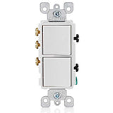 INT. DOBLE - UNO SENCILLO Y OTRO 3VIAS- DECORA 15A. 120/277V. BLANCO 05641-00W LEVITON