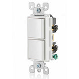 INT. DOBLE - UNO SENCILLO Y OTRO 3VIAS- DECORA 15A. 120/277V. BLANCO 05641-00W LEVITON