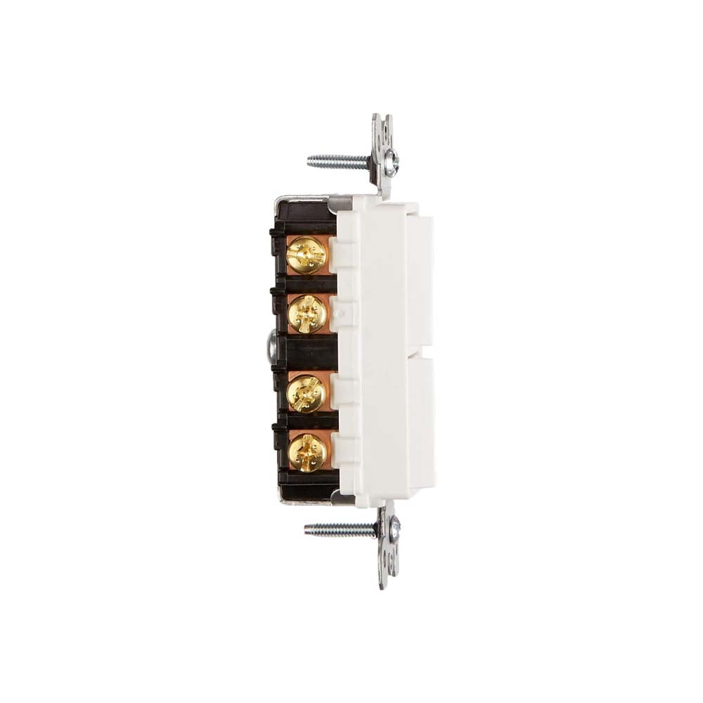 APAGADOR DUPLEX DECORA COMERCIAL 3 VIAS 15A. 120/277V. BLANCO 05643-00W LEVITON