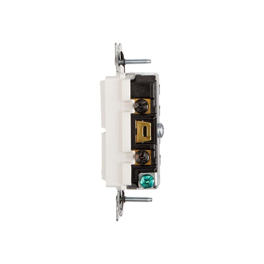 APAGADOR DUPLEX DECORA COMERCIAL 3 VIAS 15A. 120/277V. BLANCO 05643-00W LEVITON