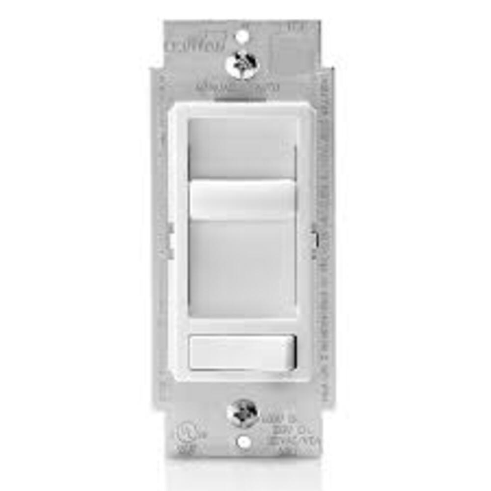 DIMMER DESLIZ. C/INT. 3VIAS DECORA LED/CFL Y INC. 600W 120V BLANCO 06674-P0W LEVITON