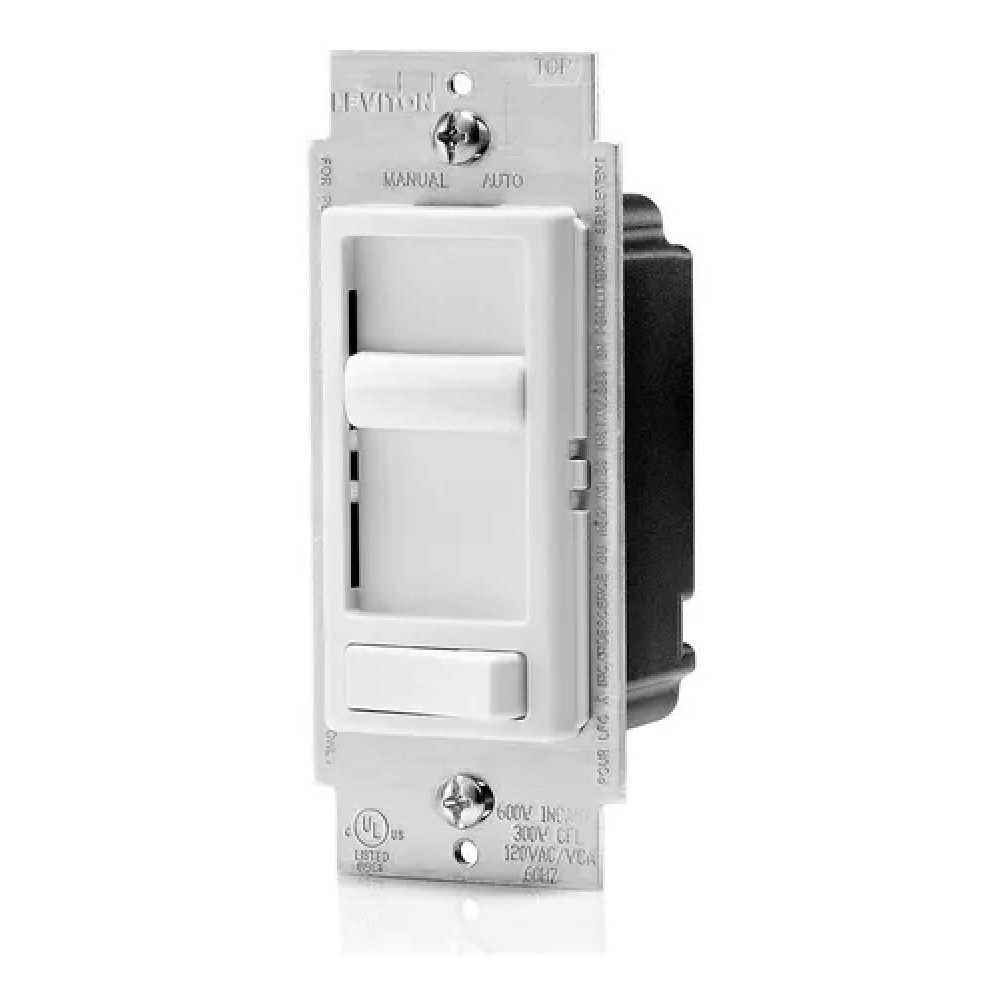 DIMMER DESLIZ. C/INT. 3VIAS DECORA LED/CFL Y INC. 600W 120V BLANCO 06674-P0W LEVITON