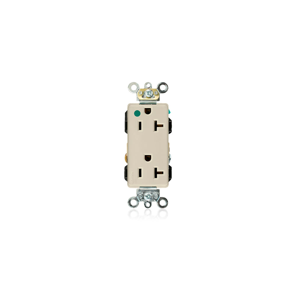 CONTACTO DUPLEX GRADO HOSPITAL MARFIL 20A/125V. 16362-HGI LEVITON