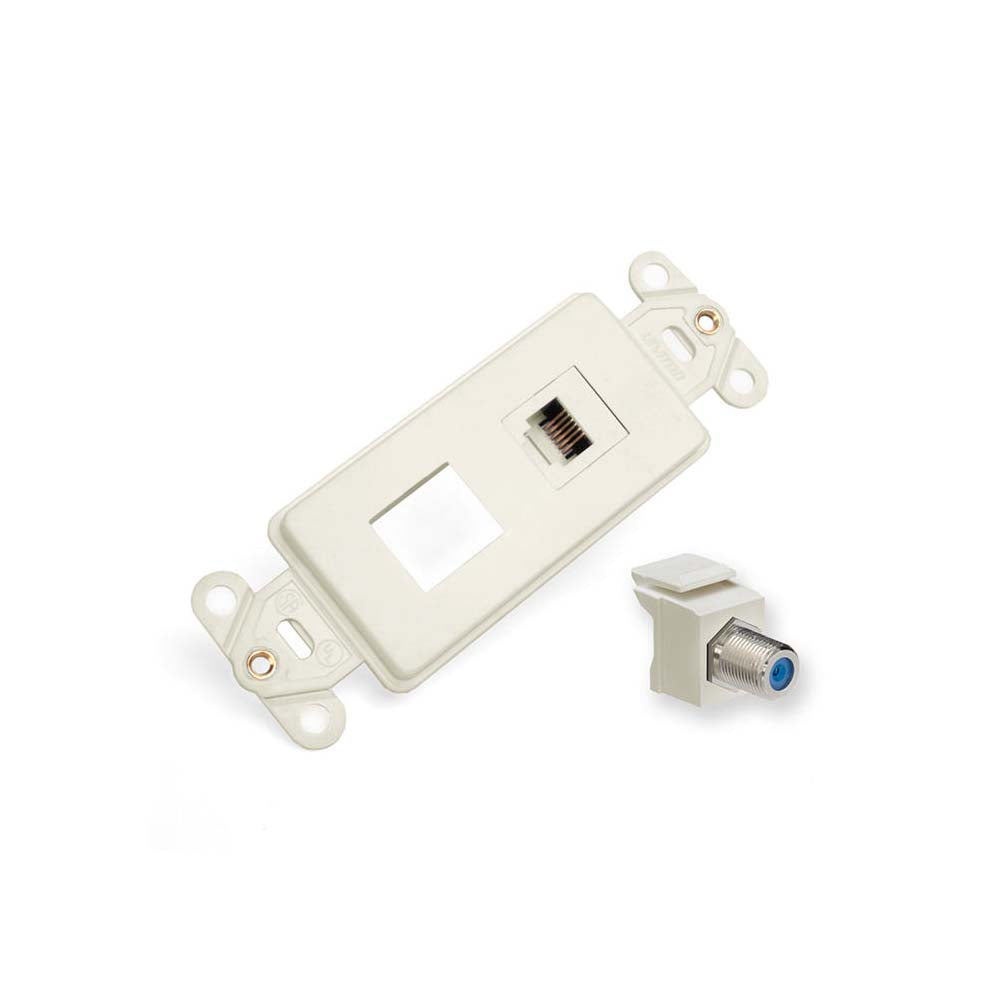 BASE CON JACK TELEF. Y COAXIAL TV 41658-00I LEVITON