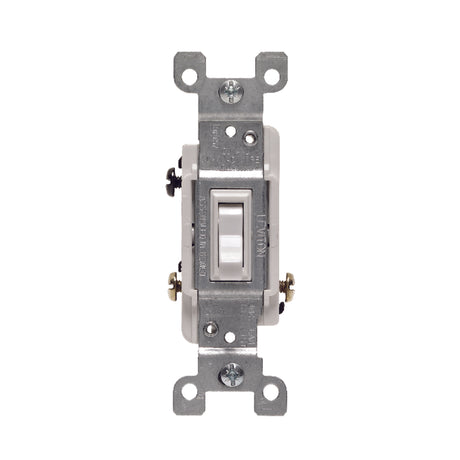 APAGADOR PALANCA ESCALERA RESIDENCIAL15A/120V. AC 1/2HP BLANCO 01453-WCP LEVITON