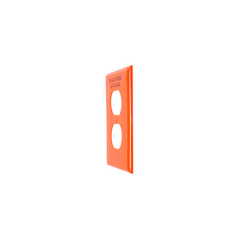 PLACA NYLON P/CONT. DUPLEX ISOLATED GROUND NARANJA 80703-0IG LEVITON ***OFRECER LEV702 ***