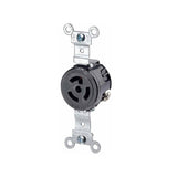 CONTACTO FIJO NEGRO 2P-3H 15A/277V. CONEXION A TIERRA 04760-000 LEVITON *** OFRECER CWL715R ***