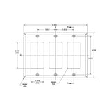 PLACA DECORA 3 UNIDADES UREA BLANCA 80411-00W LEVITON