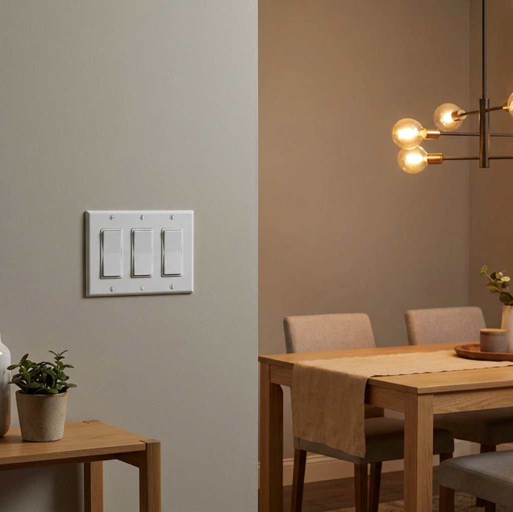 PLACA DECORA 3 UNIDADES UREA BLANCA 80411-00W LEVITON