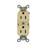 CONTACTO DUPLEX CARGA PESADA15A/125V. 2P-3H MARFIL 05262-0SI LEVITON *** OFRECER HBL5262I ***