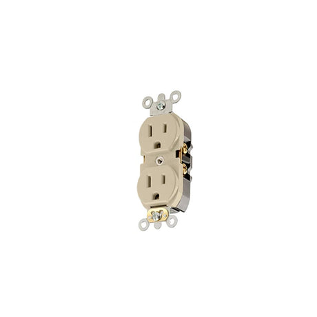 CONTACTO DUPLEX CARGA PESADA15A/125V. 2P-3H MARFIL 05262-0SI LEVITON *** OFRECER HBL5262I ***