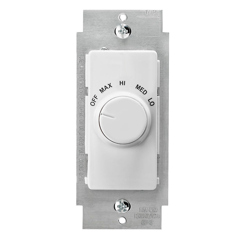 CONTROL P/VENT. ILUMATECH ROT. 1.5A/120V. BCO. C/KIT COLORES MARFIL Y ALMENDRA RTF01-10Z
