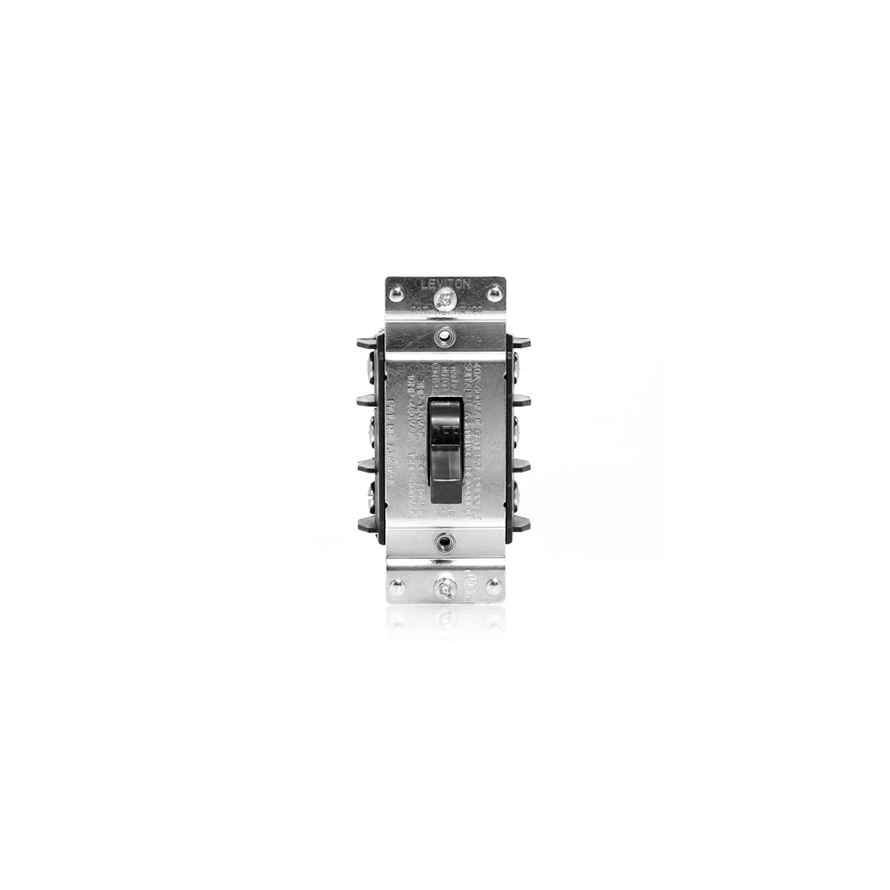 ARRANCADOR MANUAL DE PALANCA TRIPOLAR 40A/600V. 3F NEGRO MS403-0DS LEVITON