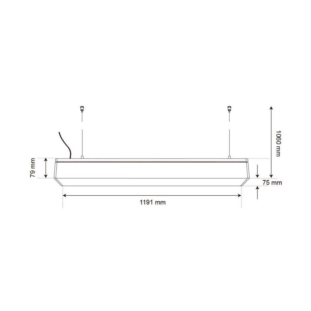 LUMIN. SUSP. CARCAZA ESCRITORIO 100-127V BASE G5. ***TECNOLITE HAE***