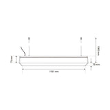 LUMIN. SUSP. CARCAZA ESCRITORIO 100-127V BASE G5. ***TECNOLITE HAE***