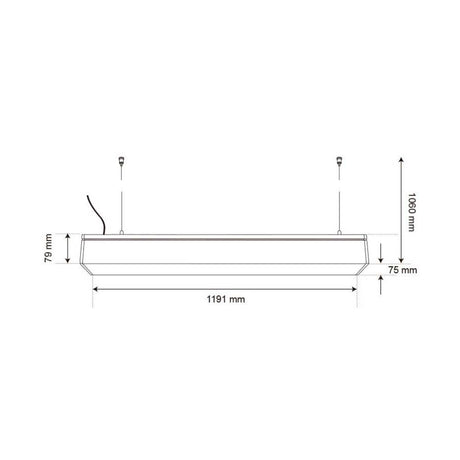 LUMIN. SUSP. CARCAZA ESCRITORIO 100-127V BASE G5. ***TECNOLITE HAE***