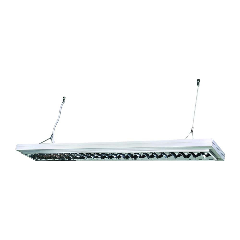 LUM. ELECT. FLUOR. SUSP. RECT. SENCILLO 2X28W/127V. T5 4100K*** EXHIBICION PV.4 50% ***
