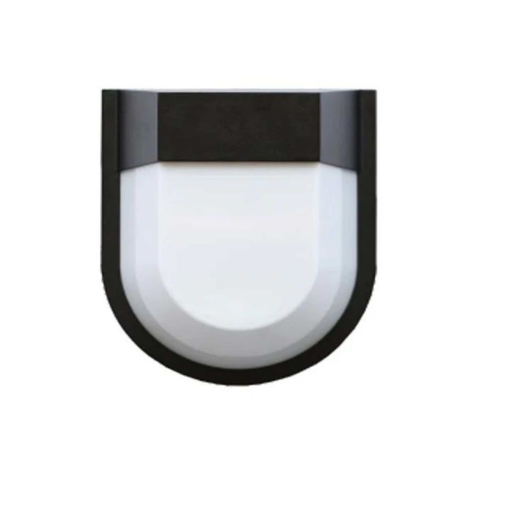 LUM DECORATIVO LED MEDIO OVALO 12W 85-240V 3000K NEGRO