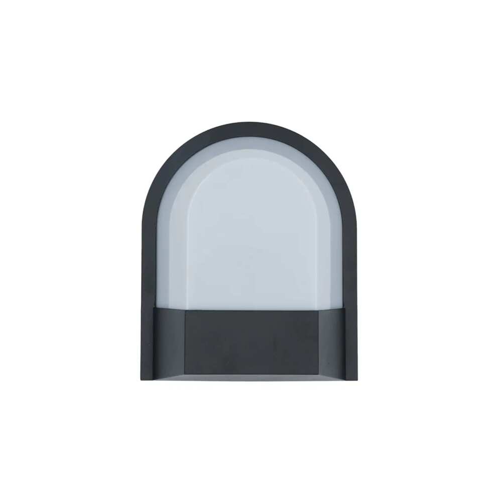 LUM DECORATIVO LED MEDIO OVALO 12W 85-240V 3000K NEGRO