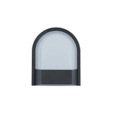 LUM DECORATIVO LED MEDIO OVALO 12W 85-240V 3000K NEGRO
