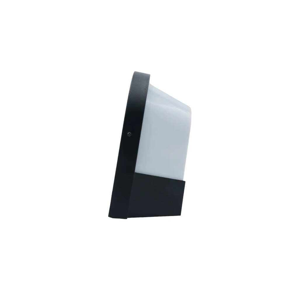 LUM DECORATIVO LED MEDIO OVALO 12W 85-240V 3000K NEGRO