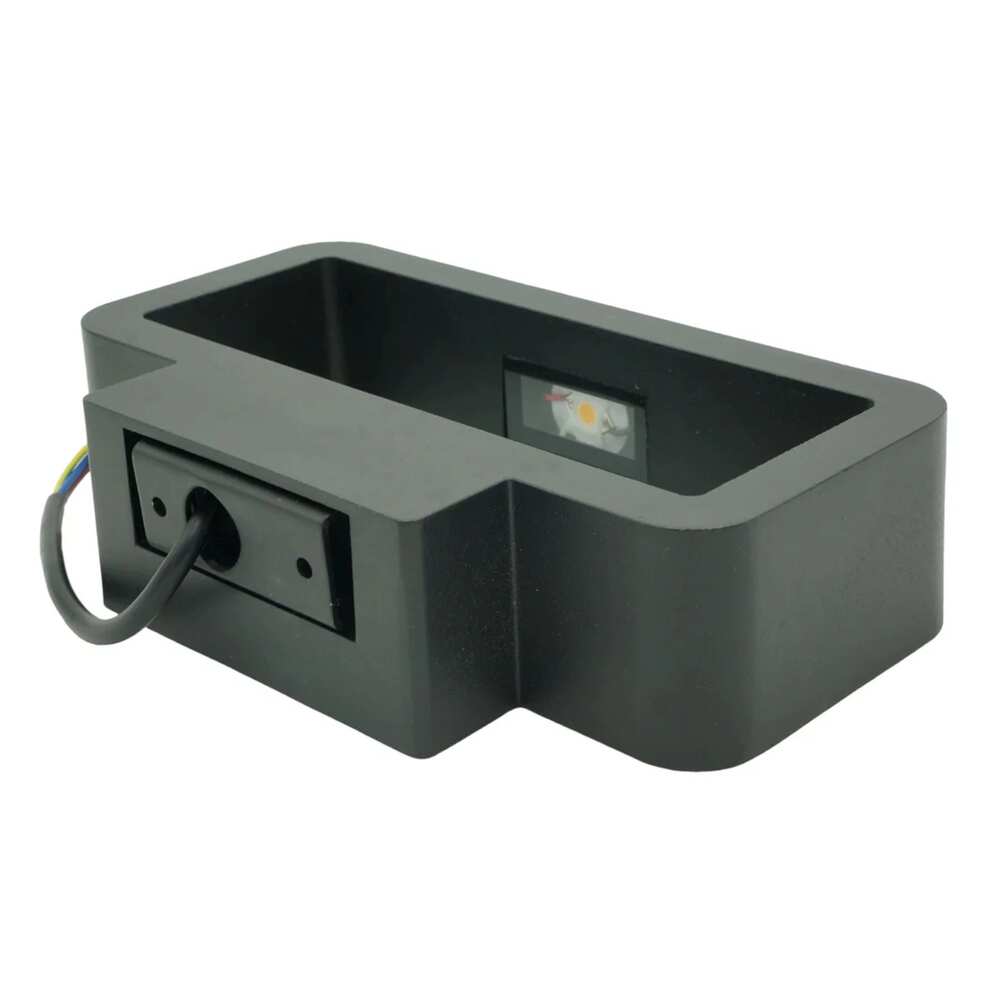 LUM DECORATIVO LED RECTANGULAR 7W 85-240V 3000K NEGRO