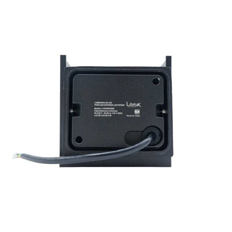 LUM DECORATIVO LED CUADRADO 6W 85-240V 3000K NEGRO