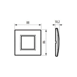 PLACA RECTANGULAR COLOR AGUAMARINA 2 MOD. LNA4802KA LIVING Y LIGHT