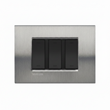PLACA RECTANGULAR COLOR ACERO PULIDO 3 MOD. LNA4803ACS LIVING Y LIGHT