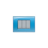 PLACA RECTANGULAR COLOR AZUL 3 MOD. LNA4803AD LIVING Y LIGHT