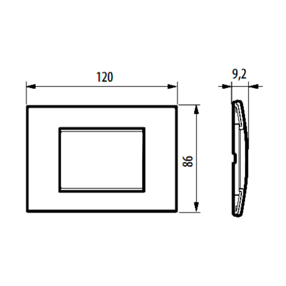 PLACA RECTANGULAR COLOR AGUAMARINA 3 MOD. LNA4803KA LIVING Y LIGHT
