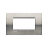 PLACA RECTANGULAR COLOR ACERO PULIDO 4 MOD. LNA4804ACS LIVING Y LIGHT