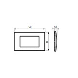 PLACA RECTANGULAR COLOR NEGRO ANTRACITA 4 MOD. LNA4804AR LIVING Y LIGHT
